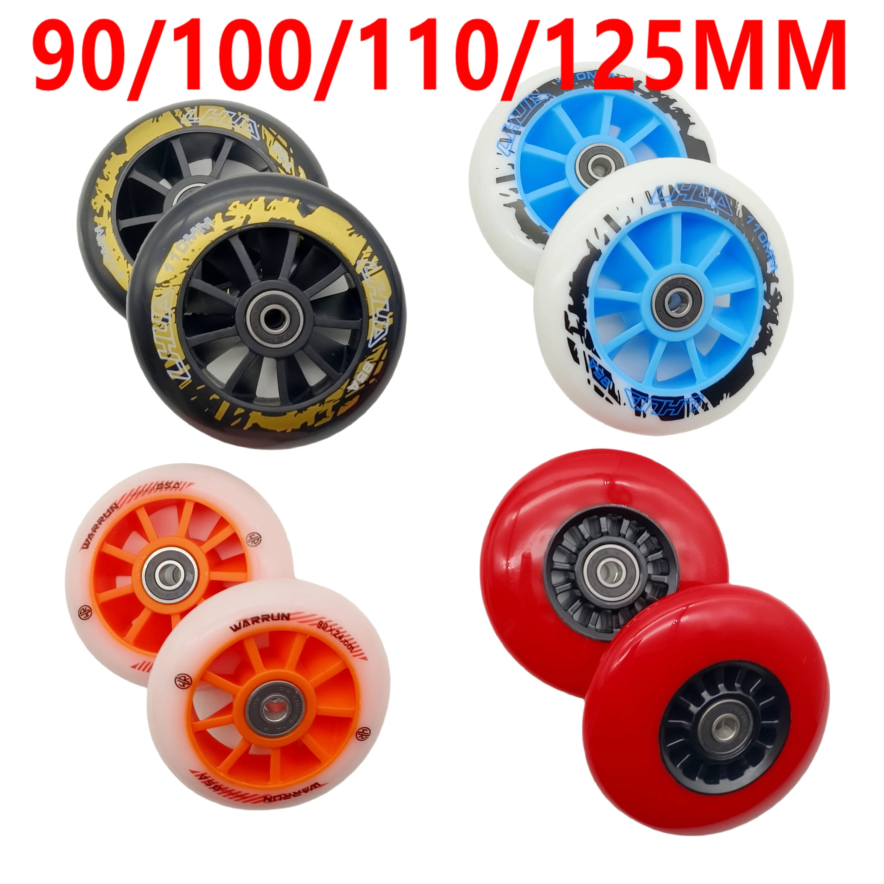 Scooter accessoires skate wiel scooter wiel 90mm 110mm 120mm 125mm wiel dikte 24mm 2 wielen/lot