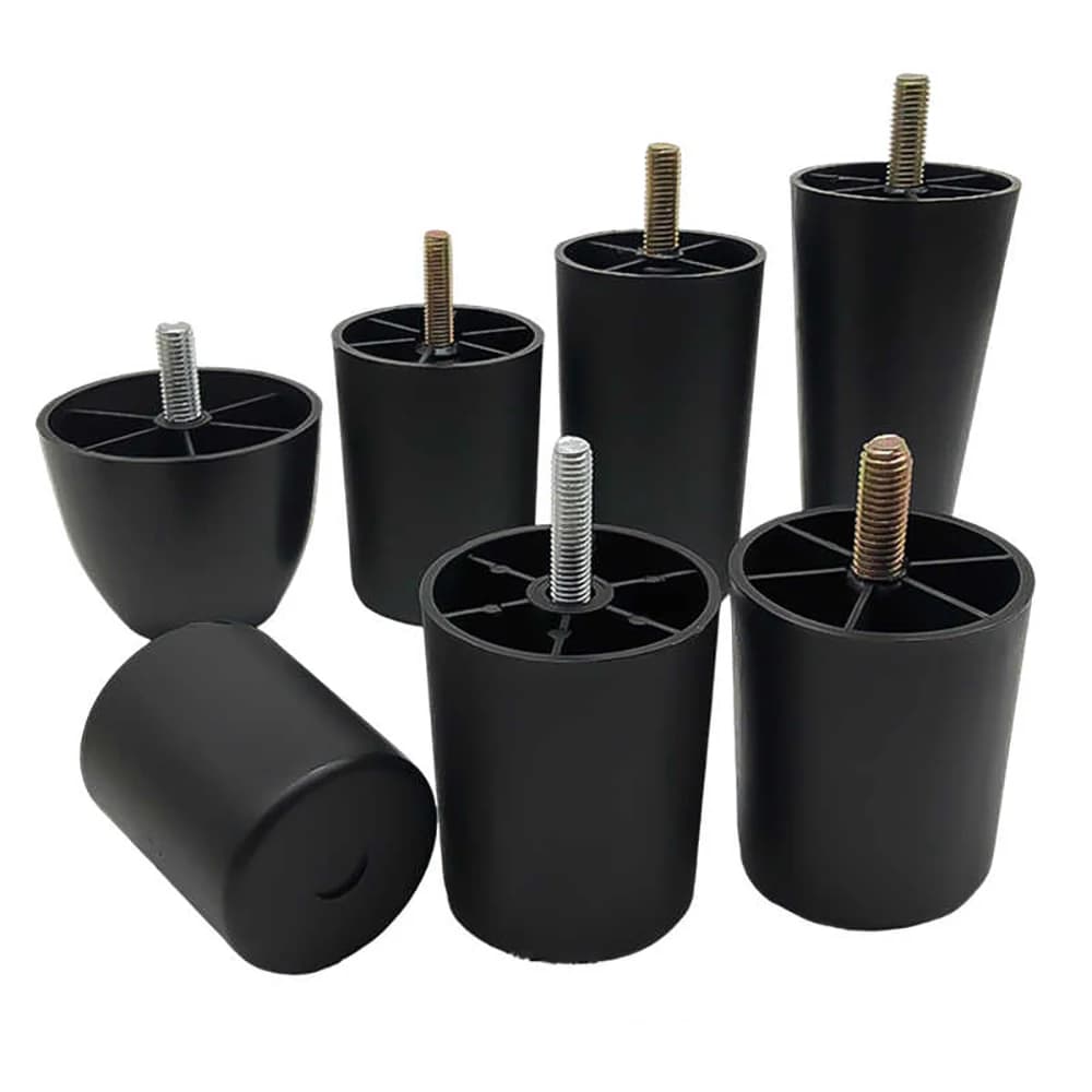 M8 M10 Zwart PE Plastic Verstelbare Voetkussentjes Schokabsorberend Antislip Meubelvoetkussentjes Tafels Stoelen Beenbeschermers Accessoires