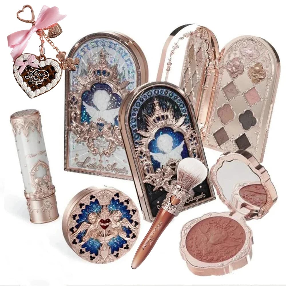 Flower Knows Volledige Make-up Set Little Angel Collectie De Sweetie Bear Gift Box Blush Cream Matte Lipstick Highlighter Alles-in-één