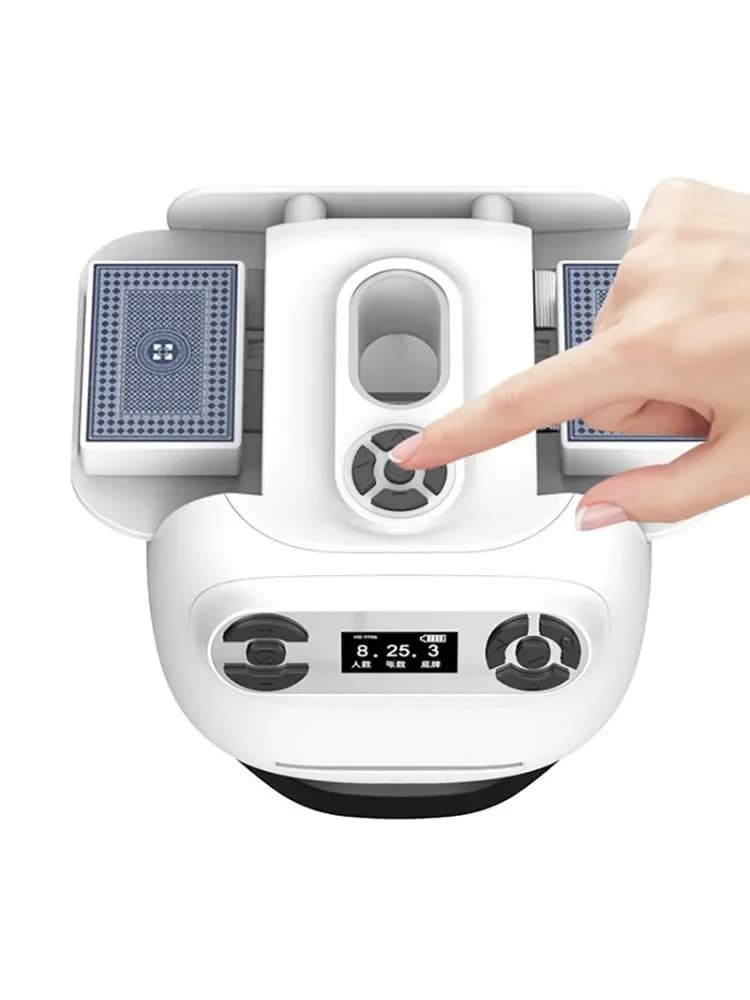 Automatische kaartdealer 1,3-inch OLED-display Shuffler Oplaadbare kaarten Shuffler Elektrische kaartdealer voor buiten kamperen