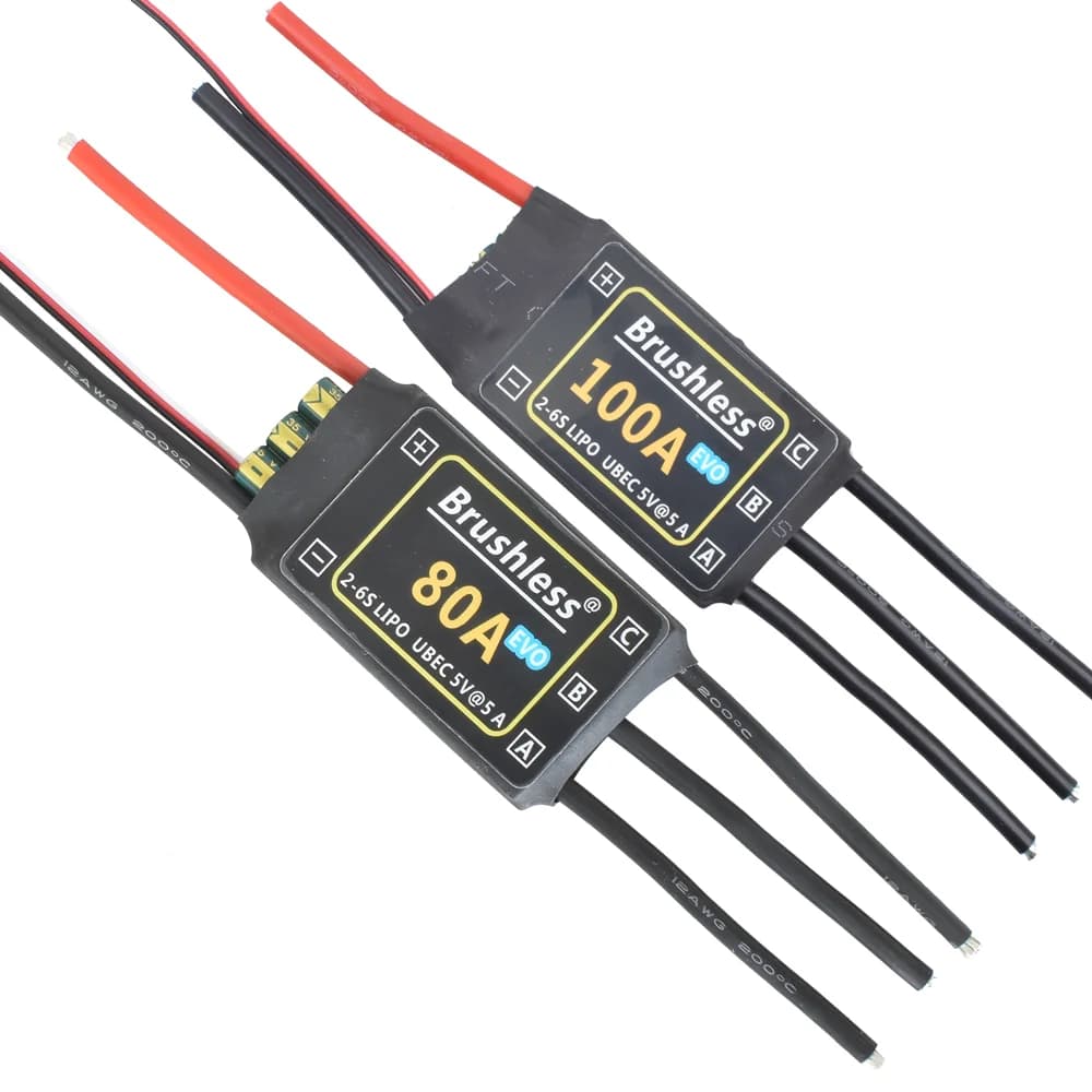 HV Borstelloze 10A 20A 30A 40A 50A 60A 80A 100A ESC 2-6S Lipo Batterij 3A/5V BEC Quadcopter Vliegtuigen FixedWing meerassige Drone