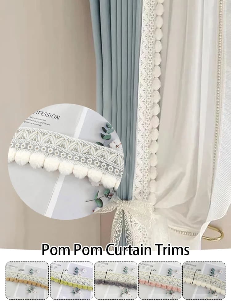 2/4/6 Meter Pom Pom Trim Bal Mini Harige Bont Pompom Fringe Lint Naaien Kant Trim stof DIY Gordijn Bank Ambachtelijke Accessoires