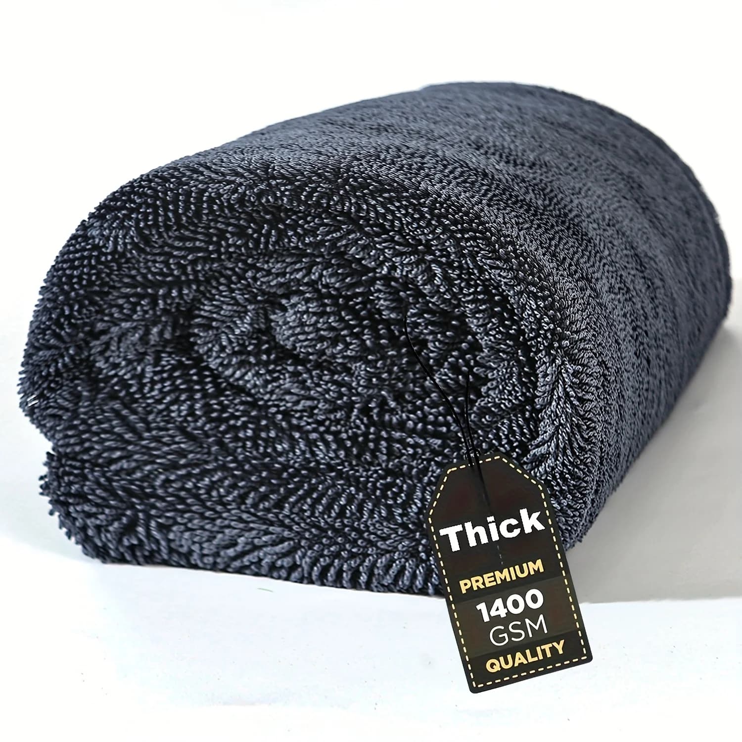 1400GSM 1/2 stuks XXL microvezel autodrooghanddoek - grote dubbelzijdige gedraaide lusdoek, ultraabsorberend, sneldrogend, streepvrij