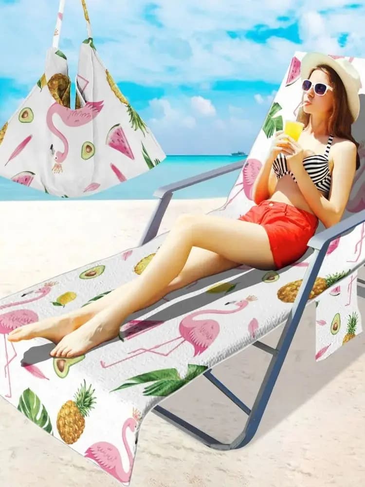 Strandstoelhoes Sneldrogend badstof na het bad Draagbare ligstoel Handdoek Volwassen zomer Surfer Zwembad Strandhanddoeken