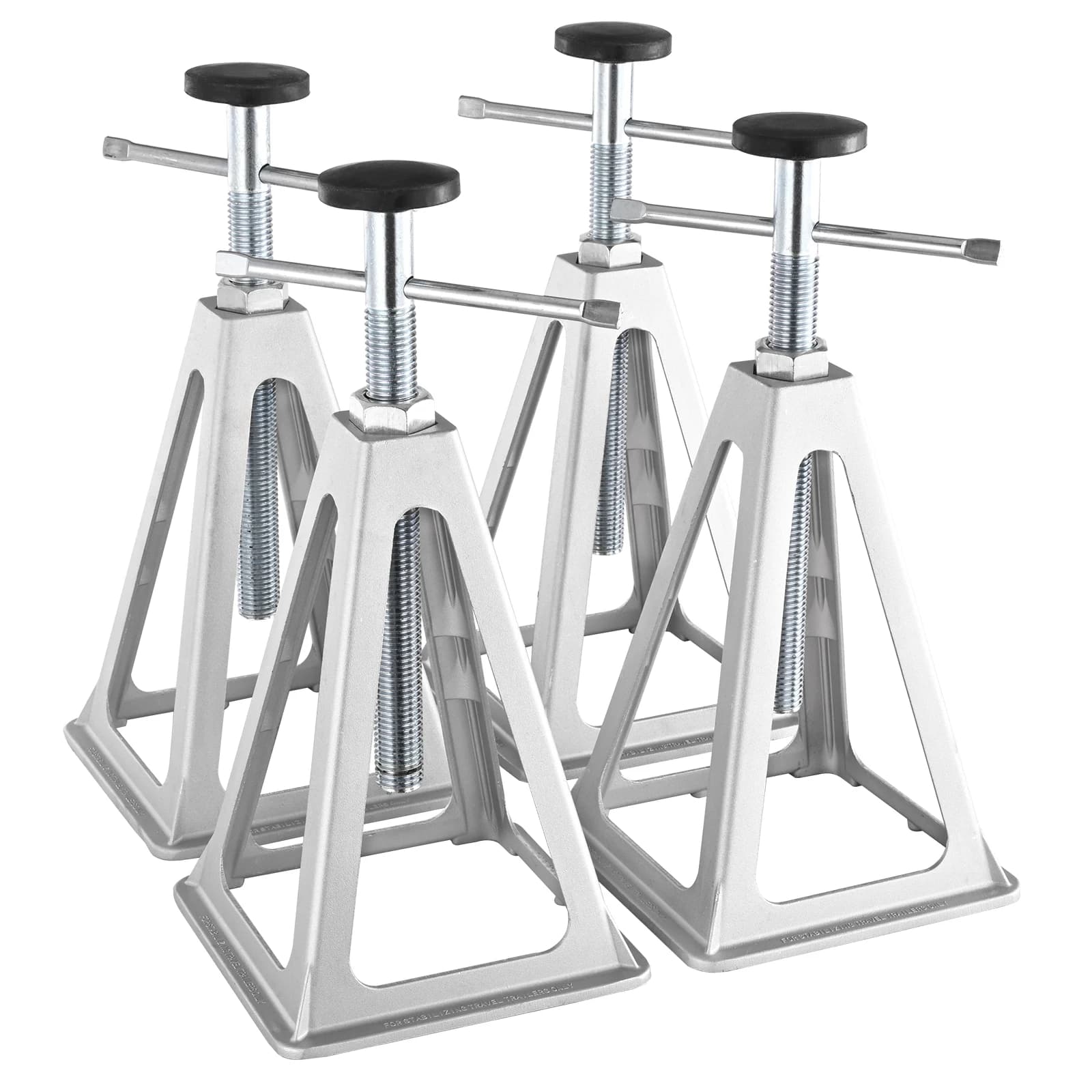 SucceBuy RV-stabilisatorkrikken 4-pack aluminium RV-nivelleringskrikken Stack Jack voor RV Travel Trailer Camper enkele schroefkrik 6000Lbs