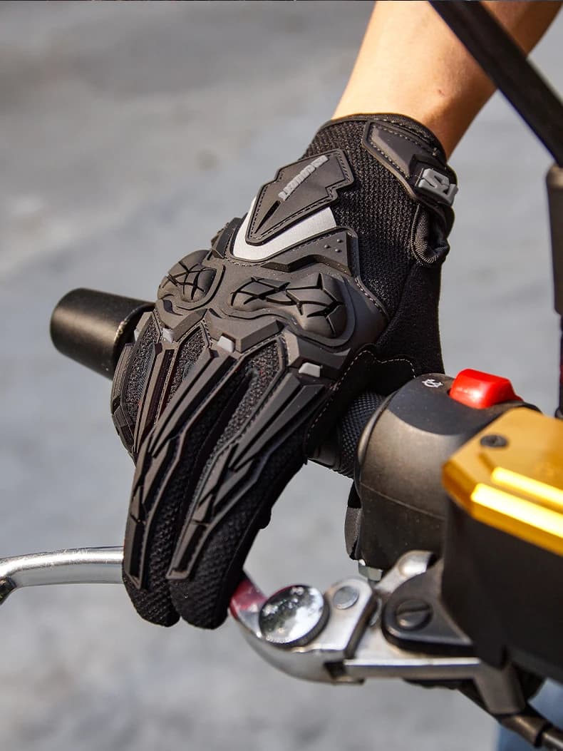 RS01 zomermotorhandschoenen – ademend mesh voor heren en dames, antislip-impactbescherming met volledige vingers voor paardrijden