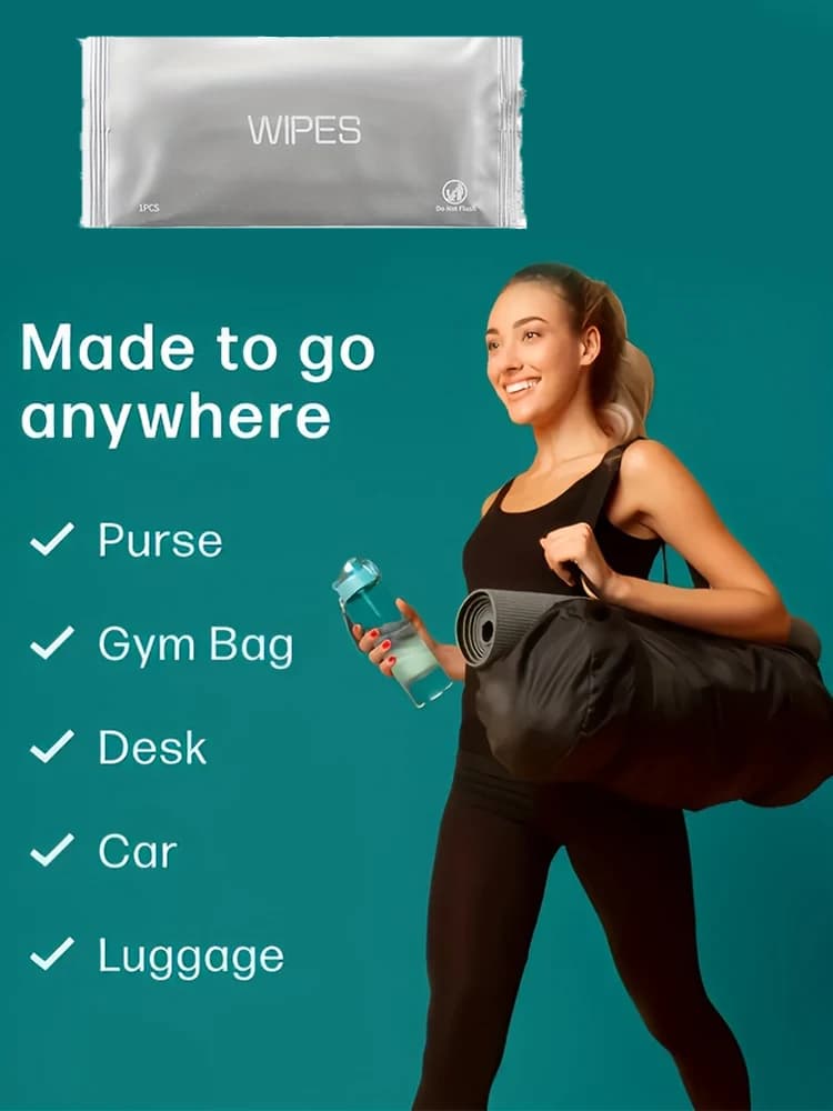 20 stuks individueel verpakte doekjes, wegwerpbare, draagbare doekjes, reizen, kamperen, fitness, toilet
