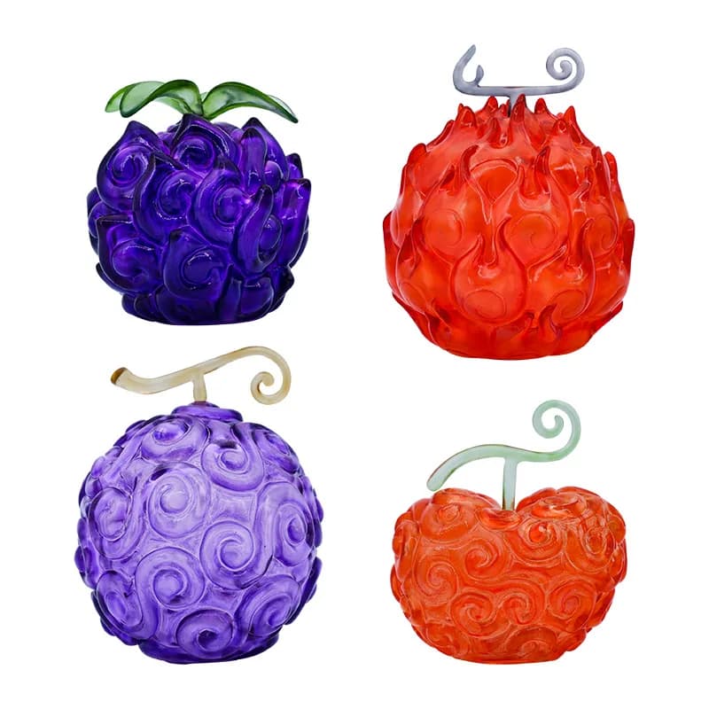 Creatief One Piece Devil Fruit Gk Rubber Dark Burning Fruit Decoratie Collectie Model Speelgoed Charm Toy Verjaardagscadeau