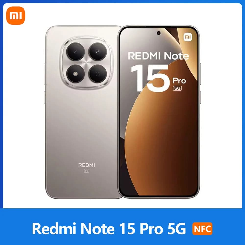 Xiaomi Redmi Note 15 Pro 5G, NFC, AMOLED-scherm 1,5K CrystalRes van 6,83 inch, 120 Hz, 200 MP camera, 6580 mAh batterij, IP68