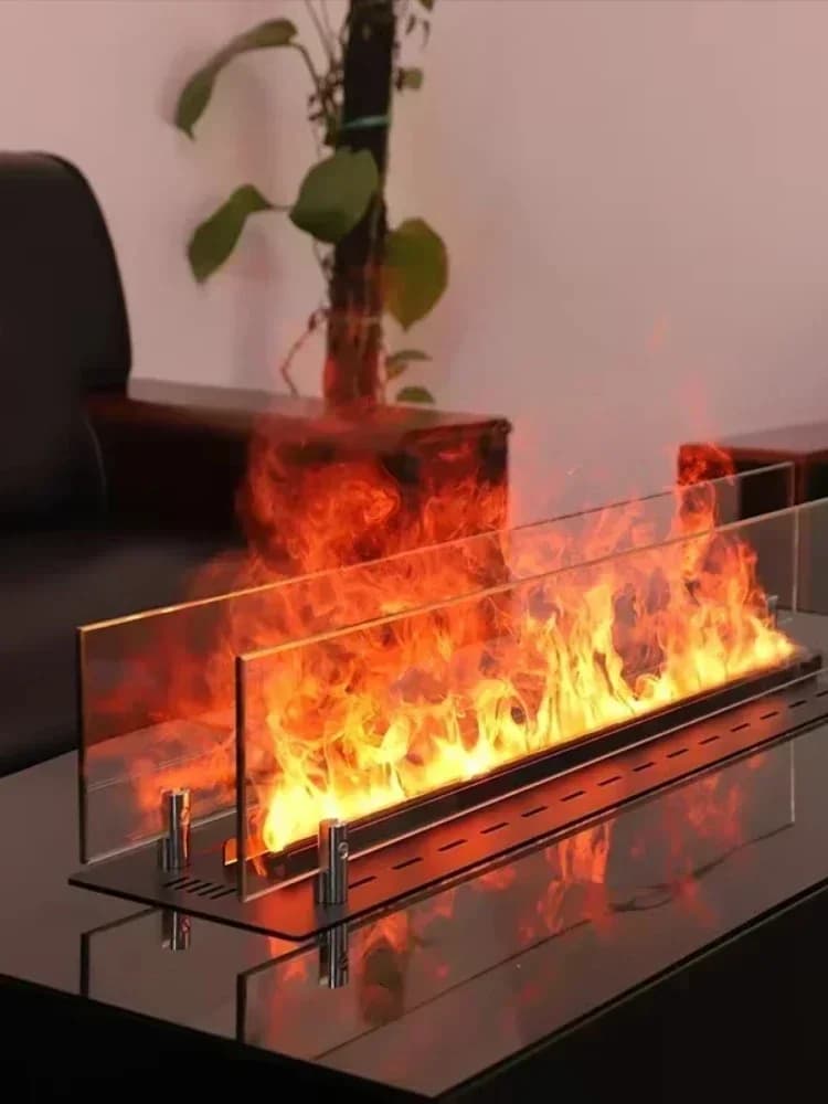 Nordic ingebedde open haard met vuurimitatie voor woonkamer 3D vernevelende open haard Lichte luxe decoratieve elektrische haarden