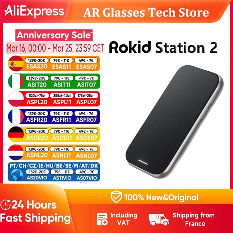 Rokid Station 2 Pocket TV AR space 5000mAh 8+128GB Geschikt voor Rokid max2 en andere AR