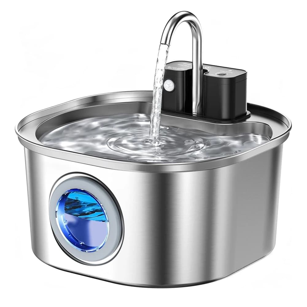 3L Rvs Draadloos Opladen Sensor Kat Fontein Auto Drinkfontein Voor Katten Hond Drinker Huisdier Dispenser Kom