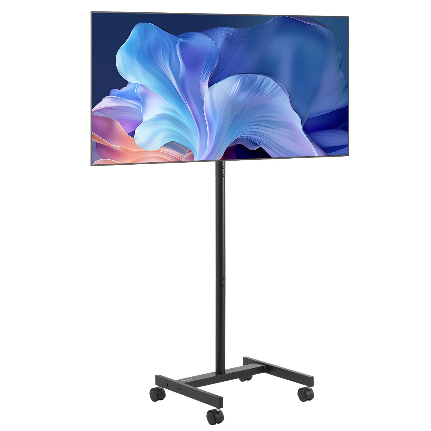 SucceBuy Rolling TV-standaard Mobiele TV-wagen Pak voor verschillende maten TV Draagbare TV-standaard met wielen voor woonkamer Slaapkamer Kantoor
