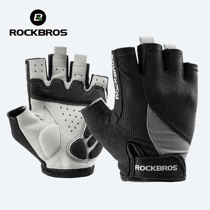ROCKBROS Half Vinger Fietshandschoenen MTB Road Lente Zomer Ademende Shorts Fietshandschoenen Heren Dames Gel Gevoerde Fietshandschoenen