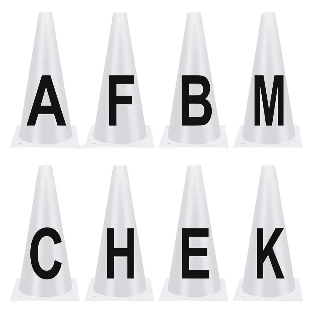 4/8 Stuks Paard Training Kegels Met Letters Dressage Kegels Paardensport Training Vat Voor Paardensport Competitie Trainingsapparatuur