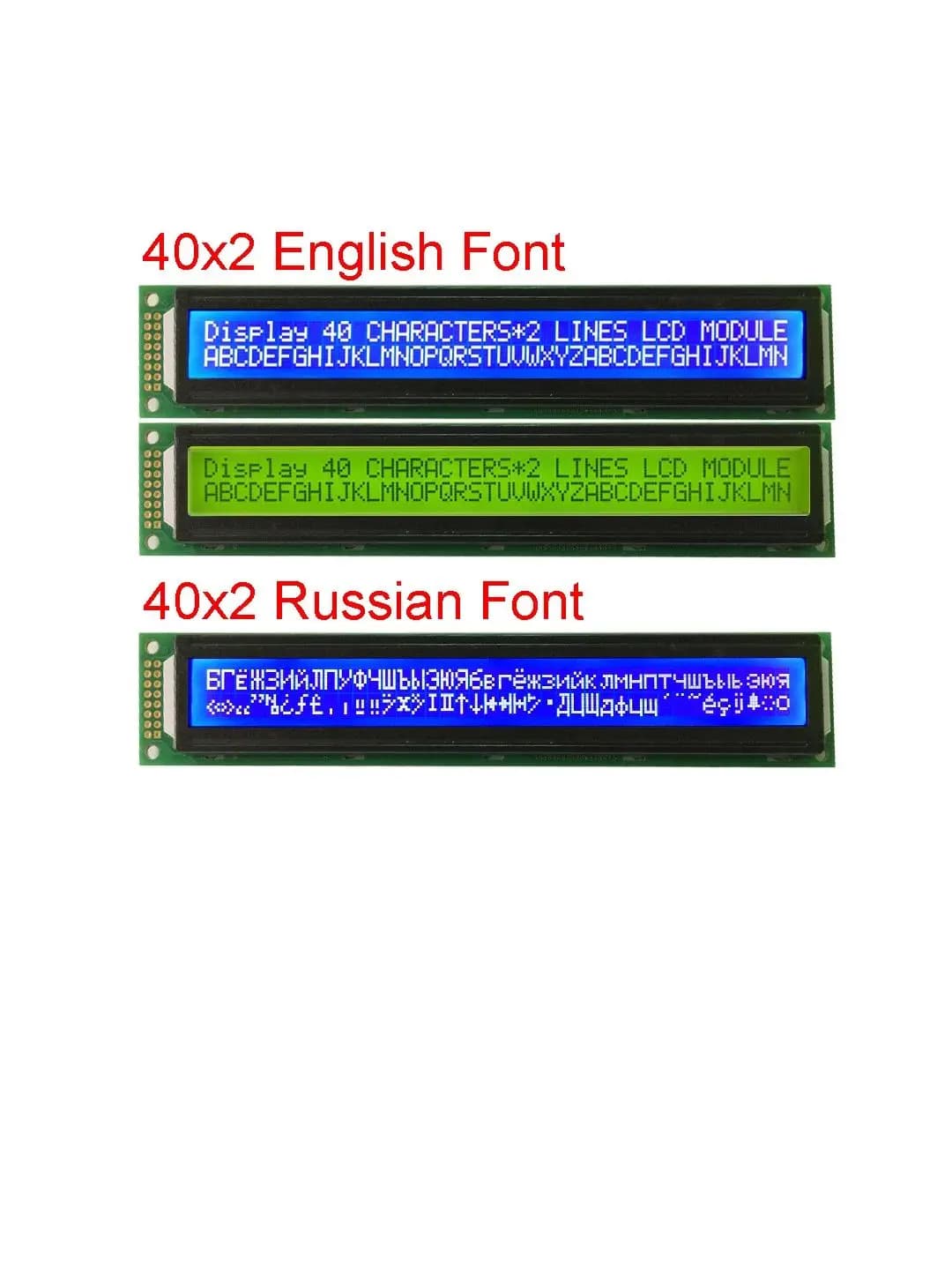 LCD-scherm 40x2 402A 4002A Russisch Cyrillisch Engels lettertype I2C-module LC4021 in plaats van LMB402C PC4002-B TM402C WH4002A AC402A