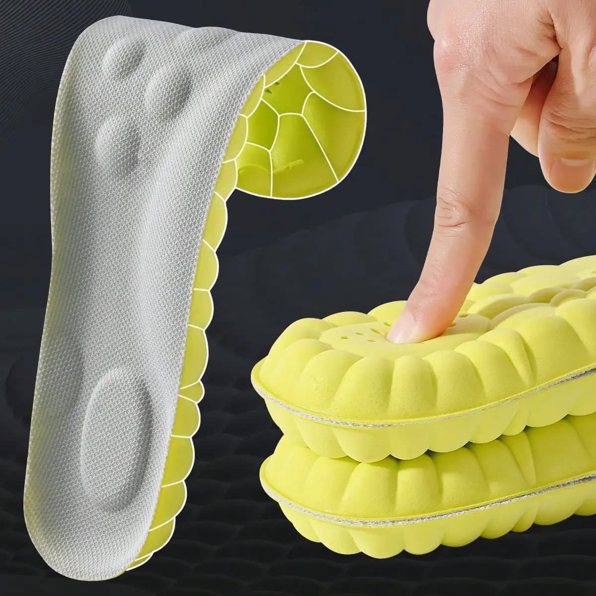 1 Paar/2 Pairs/4 Pairs Hoge Elasticiteit Latex Sport Inlegzolen Zachte Schoen Pads Steunzool Orthopedische Inlegzolen ademend Deodorant Binnenzool