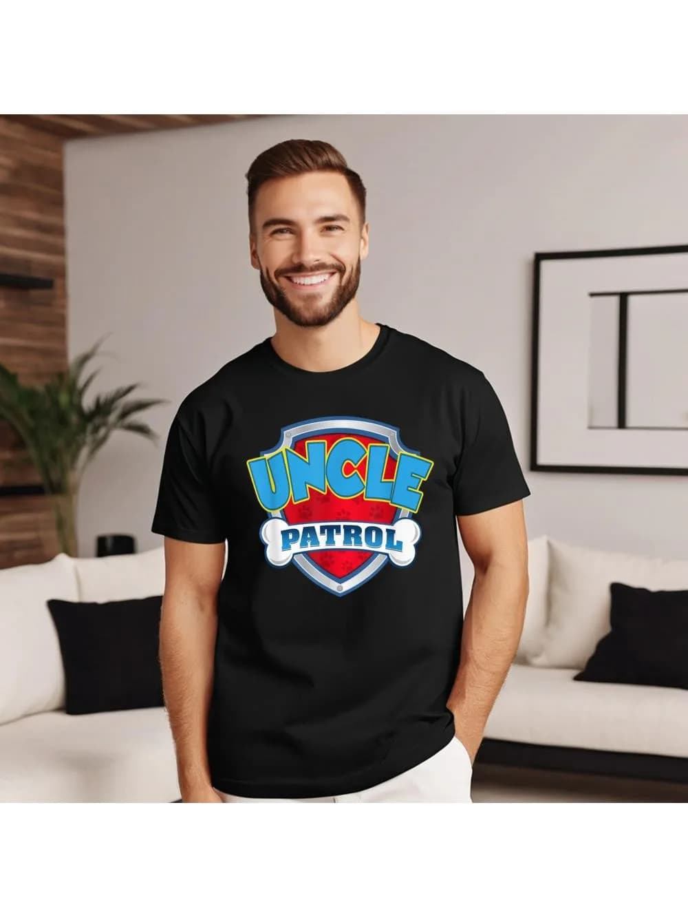 Uncle Patrol Shirt Dog Mom Classic Tshirts Gift Idea 100% Cotton Mother Day Tees Cool Tops Shirts Short Sleeve Latest Crew Neck