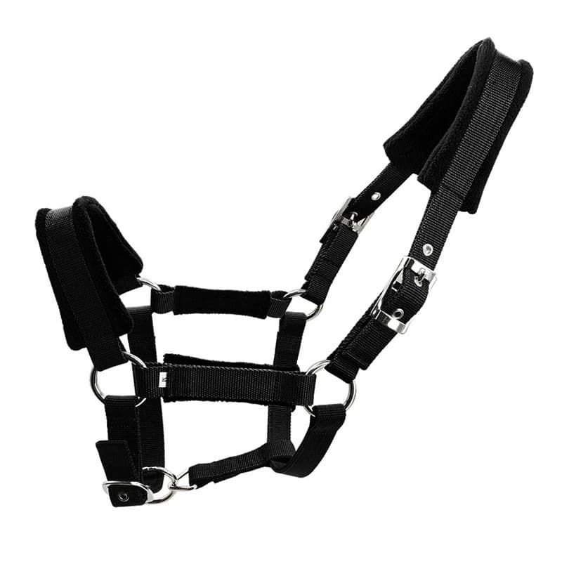 Verstelbare paardenhalster met fleece kussen, heavy-duty PP webbing & metalen fittingen, ruiteruitrusting voor training