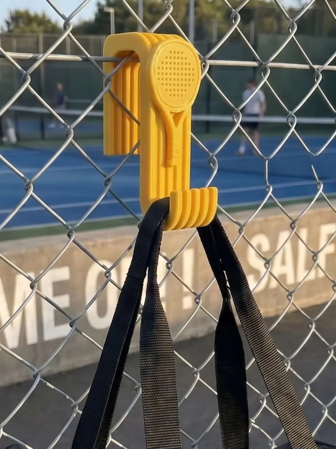 Zware tennisbaanhekhaak, sterke kettingschakelhek-tasophanger voor sportartikelen, verkrijgbaar in meerdere kleuren