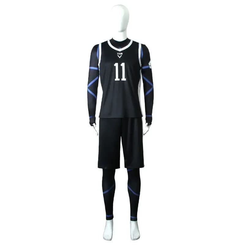 Anime Blue Nagi Seishiro Cosplay Kostuum Zwart Jersey Jumpsuit Pruik Mannen Voetbal Jersey Seishiro Nagi Cosplay Kostuums voor Vrouwen