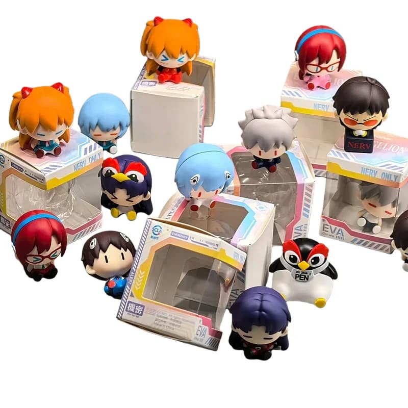 Popmart Gong Eva Neon Genesis Evangelion Super Mini Beeldje Blind Box Magnetische Koelkastmagneet Desktop Decoratie Kinderen Kerstcadeau