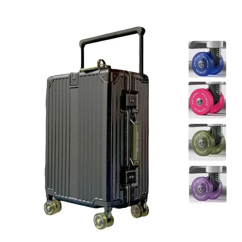Aluminium frame, brede stuurrolbagage met kleurrijke, stille spinnerwielen en TSA-slot, trolleykoffer met grote capaciteit