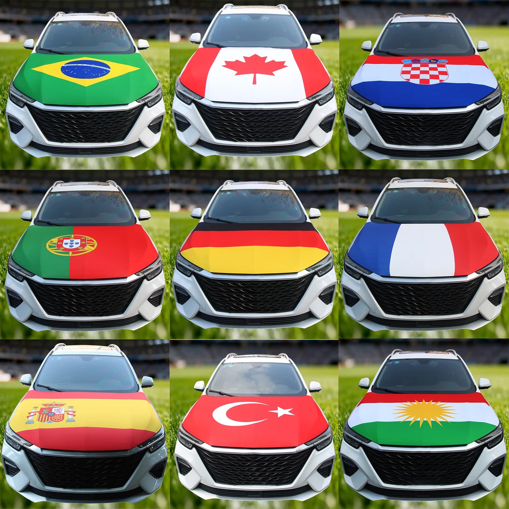 Nationale vlag 115x160CM motorkaphoes vlag decoratieve auto motorkap wrap voor voertuigdecoratie aangepaste vlag