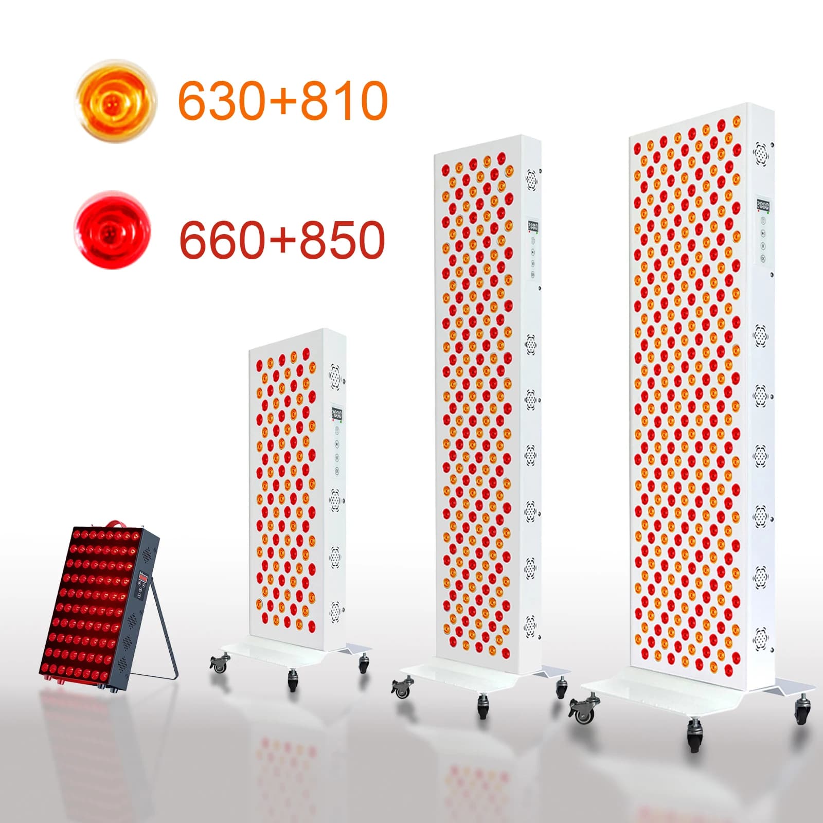 Dubbele Chip Rood Licht Therapie Paneel Lamp 630nm 660nm Near Infrared Therapie Licht 810nm 850nm LED Beauty Apparaten voor Gezicht en Lichaam