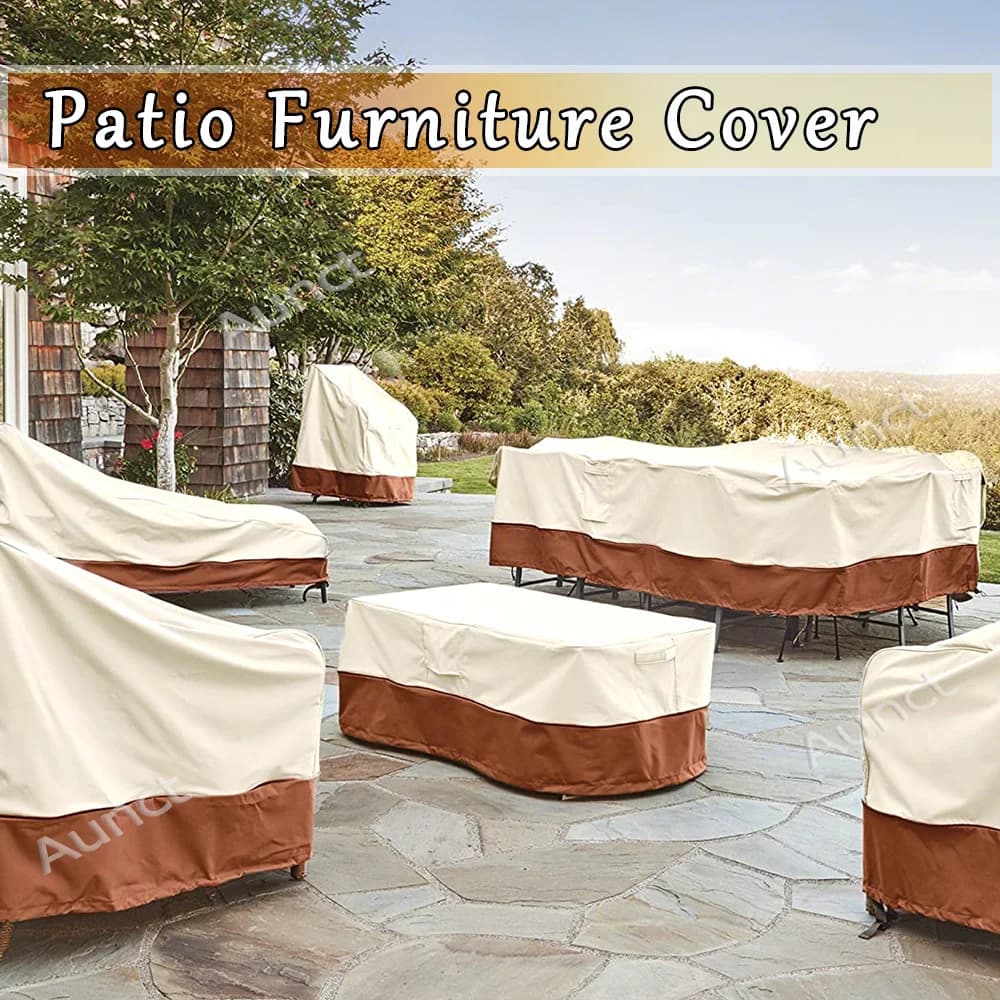 420D HEAVY DUTY Outdoor Tuinmeubelhoes voor Bank Tafel Stoel Patio Waterdicht Winddicht Anti-UV Tegen Regen Sneeuw