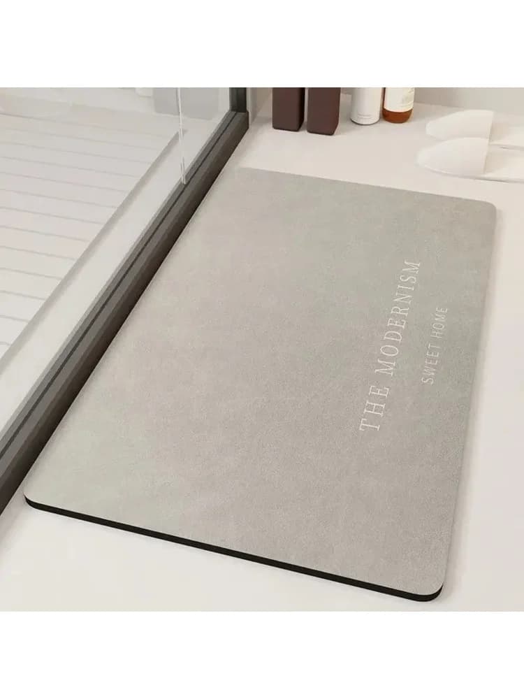 VIKAMA Diatomeeënaarde Badmat Sneldrogende antislipvloermat Ideaal voor badkamer, douchezones, entree, antislipmat