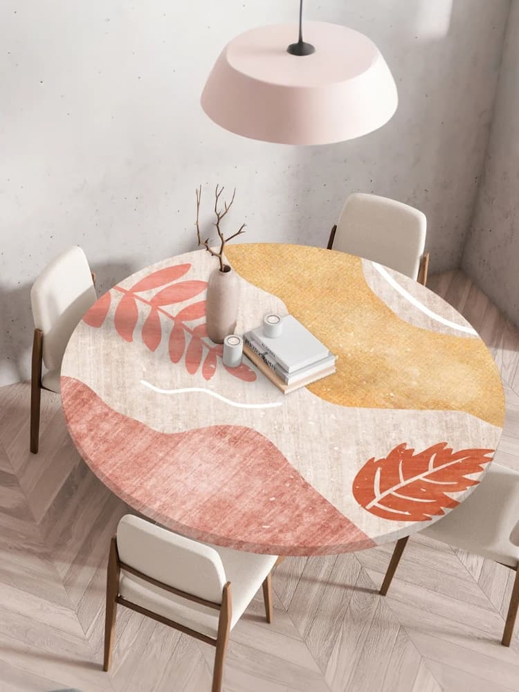 60/70/80/90/100/120/140 cm Elastisch Ingericht Rond Plastic Vinyl tafelkleed Backing Elastische Rand Waterdichte Tafelkleed Tischdecke