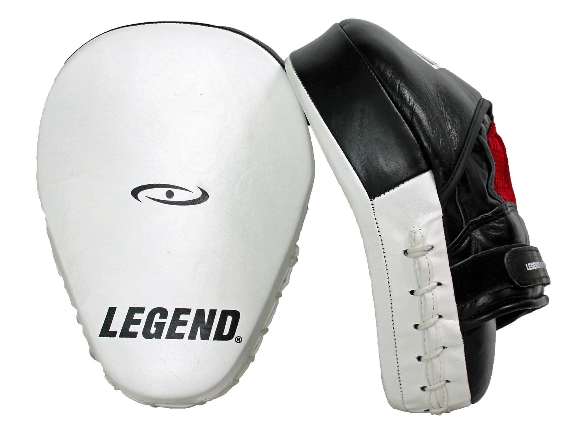 Legend Sports Focus Pads Stootkussen Wit/Zwart Leer - Hoogste kwaliteit - Gemaakt van runderleder - Super licht
