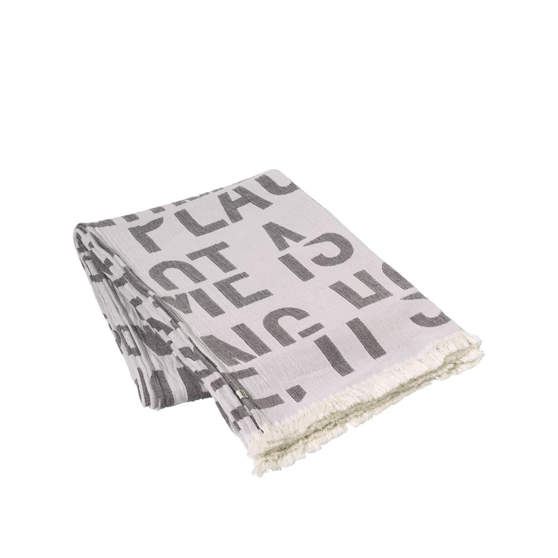 Broste Copenhagen Quote plaid lichtpaars - 50030223