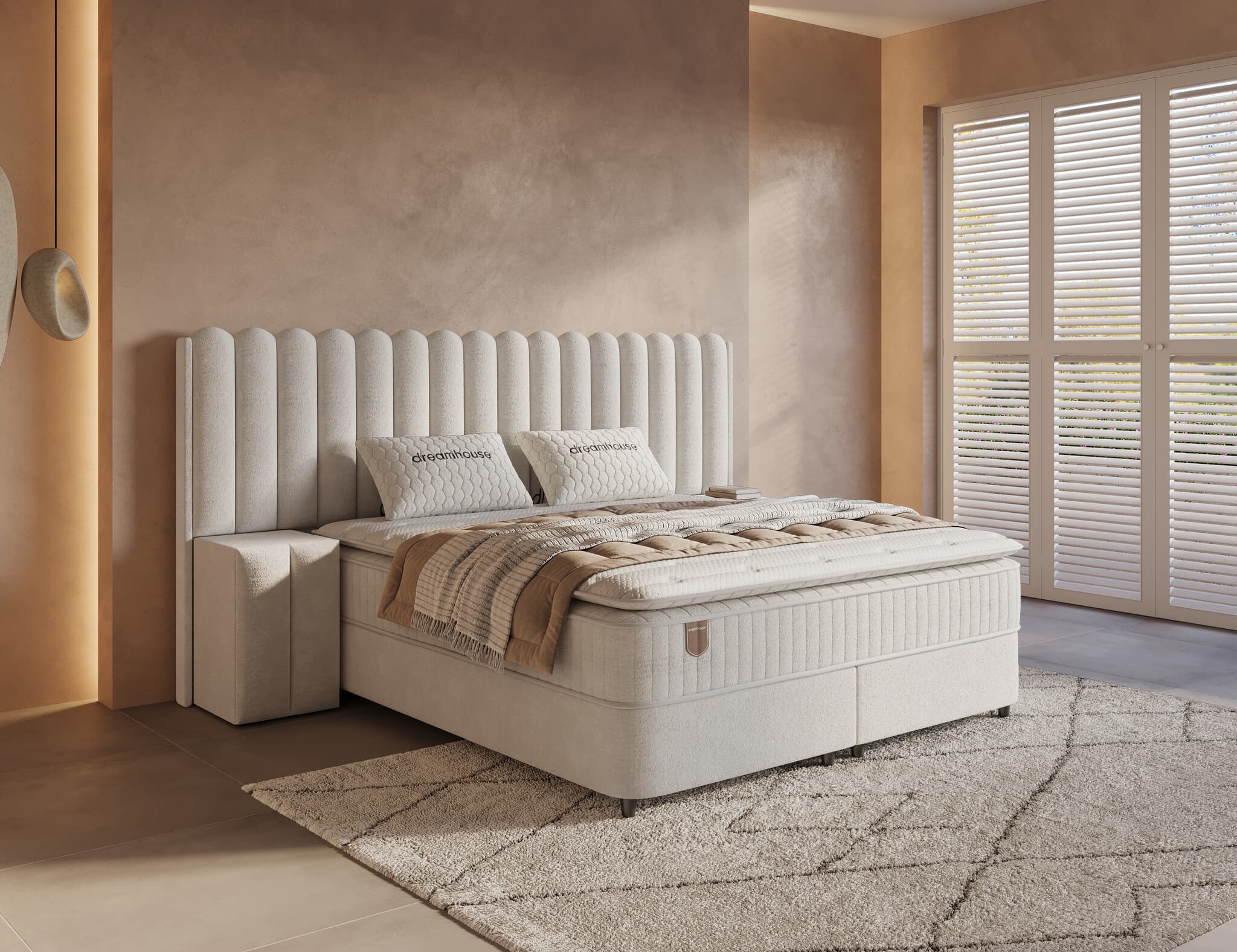 Opbergboxspring Imperial XL incl. 2 nachtkasten- Beige