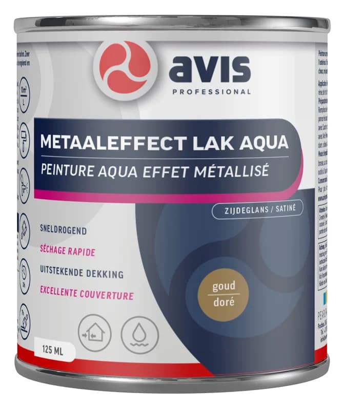 Metaaleffect Lak Aqua | 125 ML | Goud