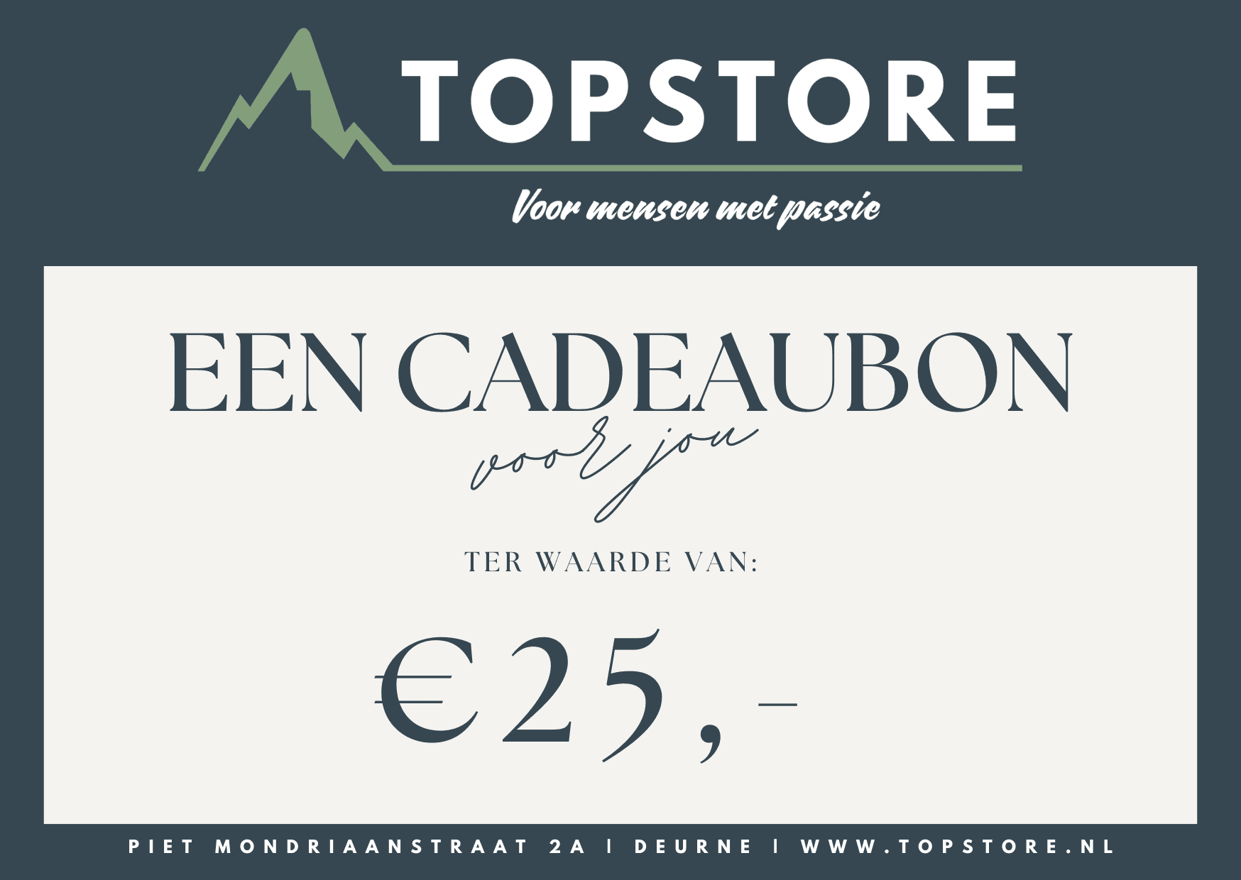 Cadeaubon TOPSTORE € 25,-