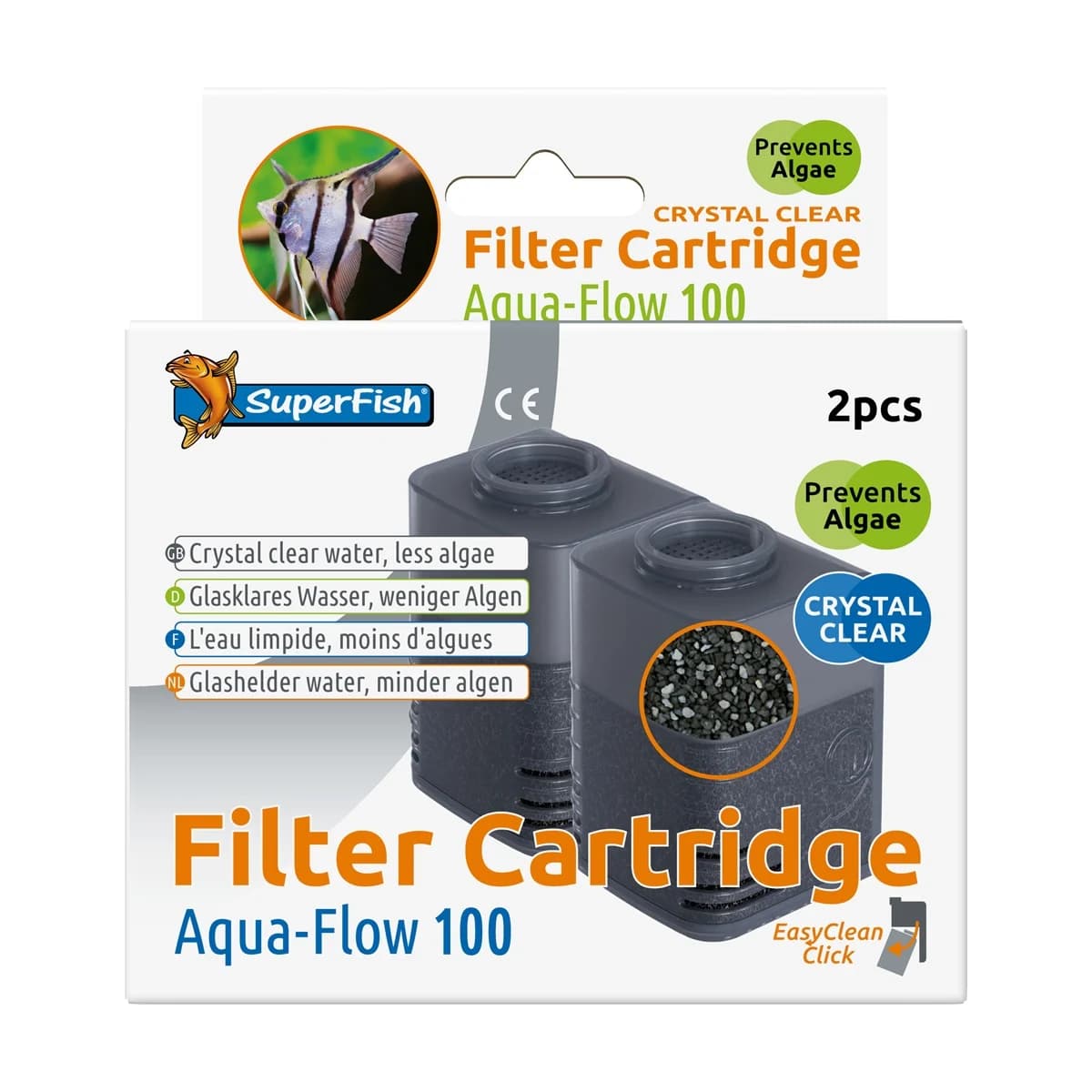 SuperFish  Aquaflow 100/150 Crystal Clear Cartridge 2X - Superfish