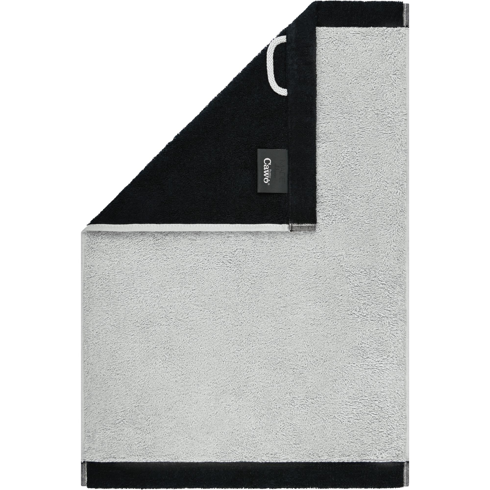 Cawö Cawo Lifestyle Splash Doubleface 7071 Gastendoekje 30x50 platin/schwarz