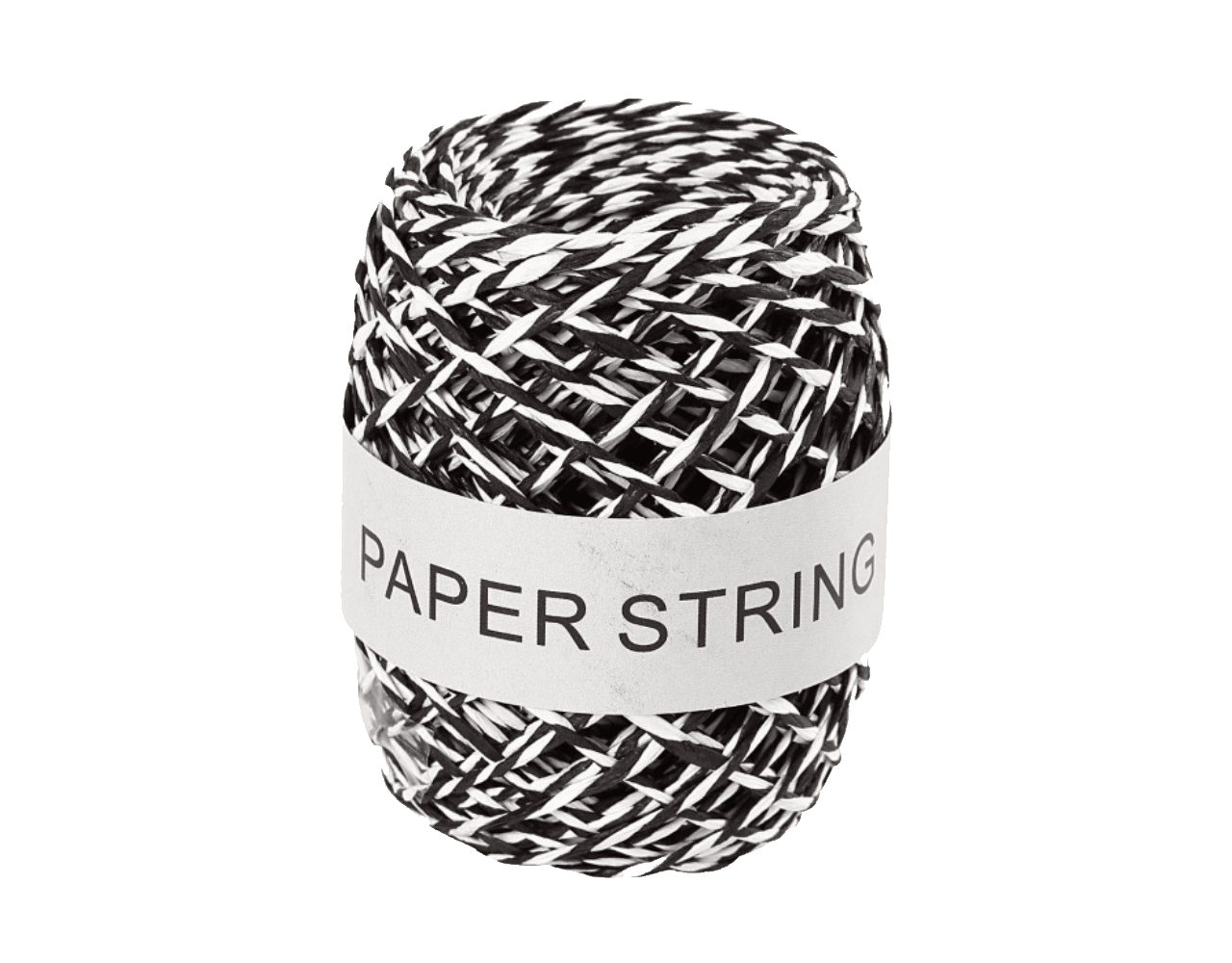 Papierkoord zwart/wit 50m
