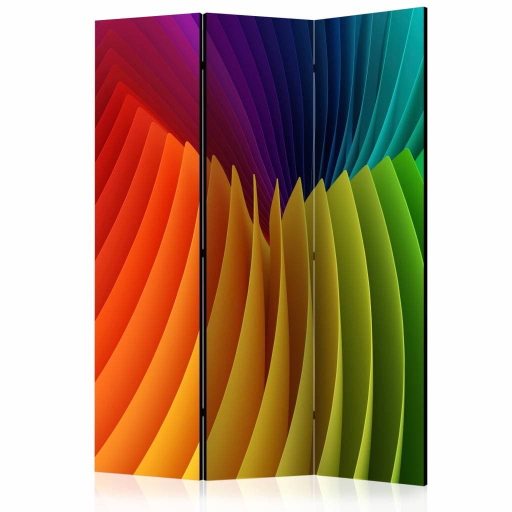 Vouwscherm / Kamerscherm - Regenboog scherm 135x172cm , gemonteerd geleverd , dubbelzijdig geprint