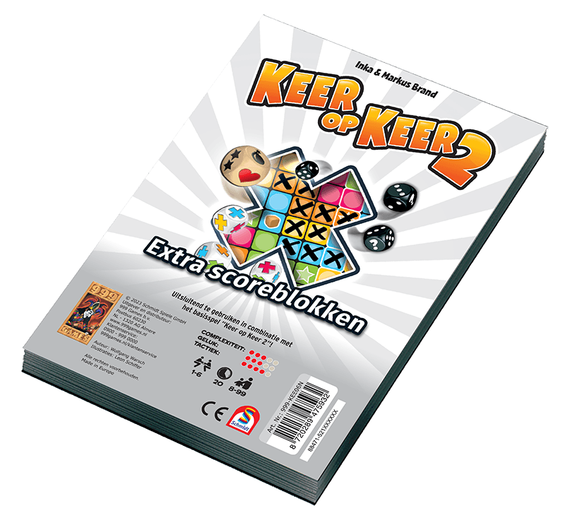 Scoreblokken Keer op Keer 2 twee stuks Level 1 - Dobbelspel