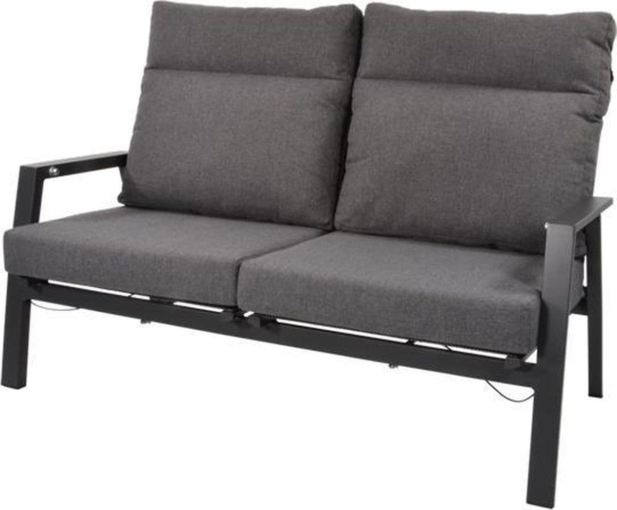 Lesli Living Ohio loungebank | verstelbaar | aluminium | antraciet | 2 personen