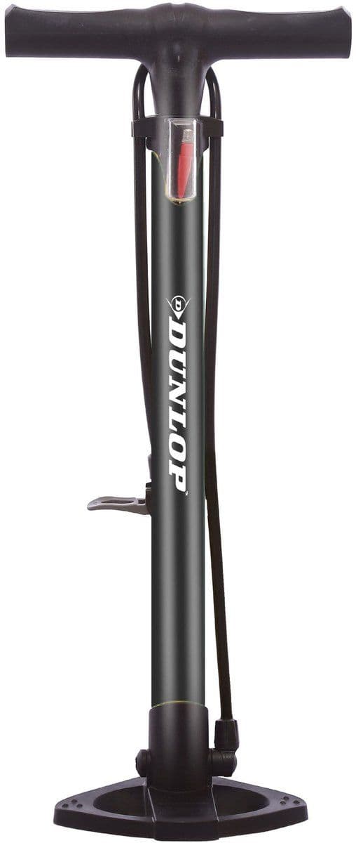 Dunlop Fietspomp - staande pomp - geschikt voor Presta Dunlop Schrader ventiel - zwart