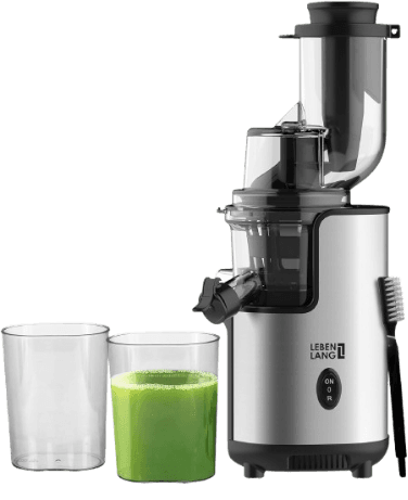 Lebenlang Slowjuicer - Elektrische Sapcentrifuge - RVS - Incl. Sap- en Pulpcontainer - Zilver