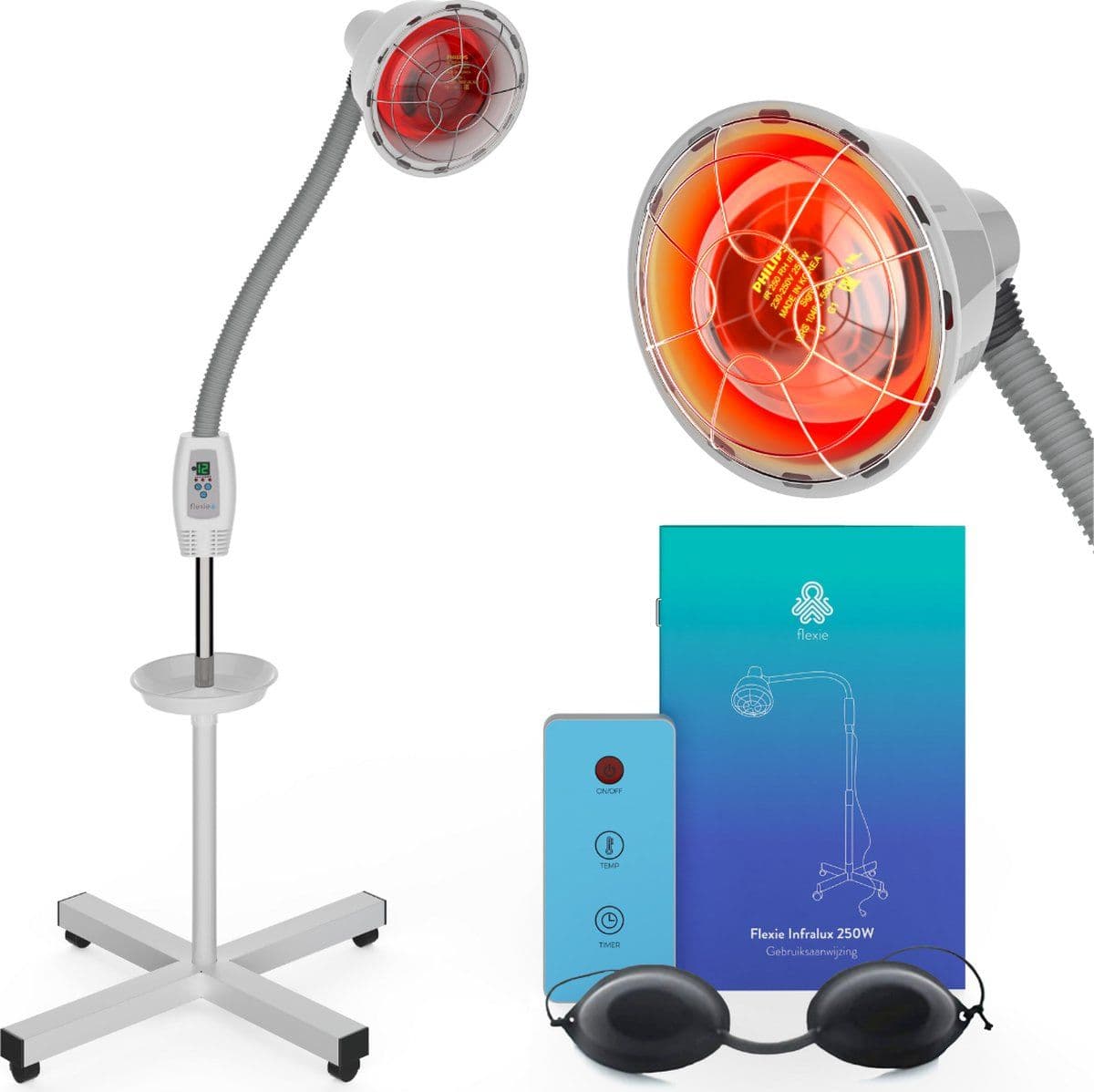 FLEXIE® Infralux 275 - Infraroodlamp - Rood Lichttherapie - 275Watt