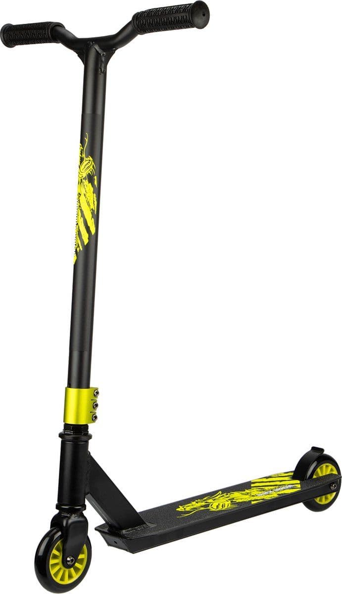 Black Dragon Road Rage - Stuntstep - Aluminium/Heavy Duty Staal - Zwart/Lime
