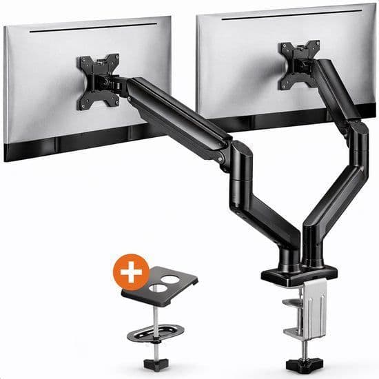 Skoov Monitorarm Dual - Gasveer - 13-32 Inch - 2 schermen - Kabelbeheer