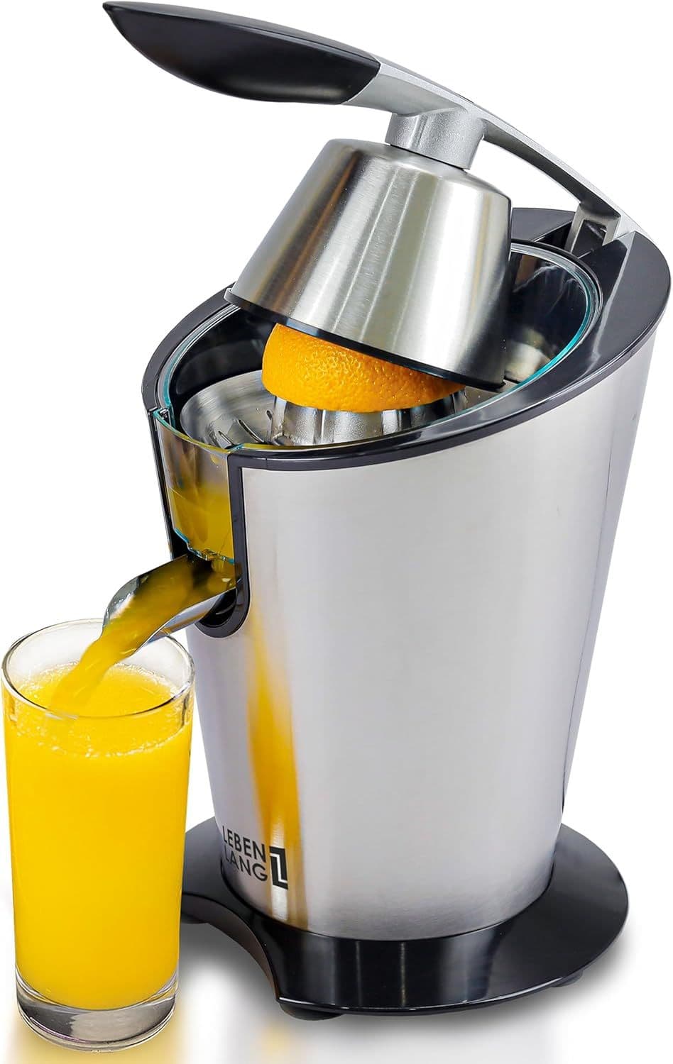 LEBENLANG LBC388 - Elektrische Citruspers - 600W - RVS Zilver