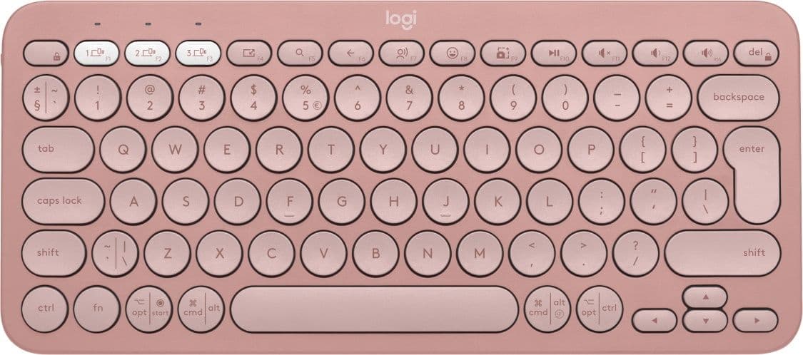 Logitech Pebble Keys 2 K380s - Draadloos Toetsenbord - Bluetooth - Tonal Rose